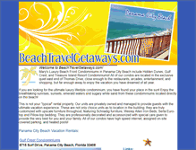 Tablet Screenshot of beachtravelgetaways.com